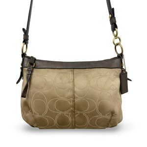 Coach Mia Signature C Convertible Shoulder Bag 15760 Gold Bronze Purse